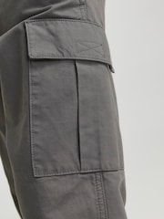 JACK & JONES Light Grey Loose Fit Cargo Trousers - Image 5 of 5