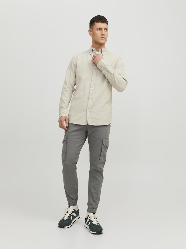 Dunkelgrau - Jack & Jones Cargohose - Bild 1 von 5