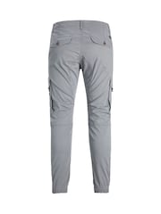 رمادي داكن - JACK & JONES Regular Fit Cuffed Paul Cargo Trousers - صورة 8 من 8