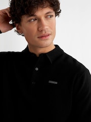 Calvin Klein Golf Stanton Black Polo Sweater - Image 3 of 8