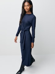 BOSS Blue Erlot Jersey Maxi Dress - Image 3 of 5