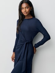 BOSS Blue Erlot Jersey Maxi Dress - Image 4 of 5