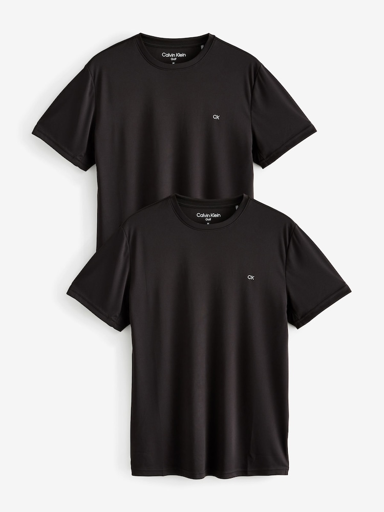 Negro - Pack de 2 camisetas técnicas de Calvin Klein Golf - Imagen 1 de 2