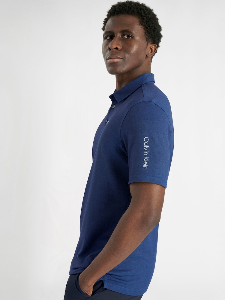 calvin klein navy blue dress shirt Buy Calvin Klein Golf Navy Blue Uni Polo Shirt from Next USA