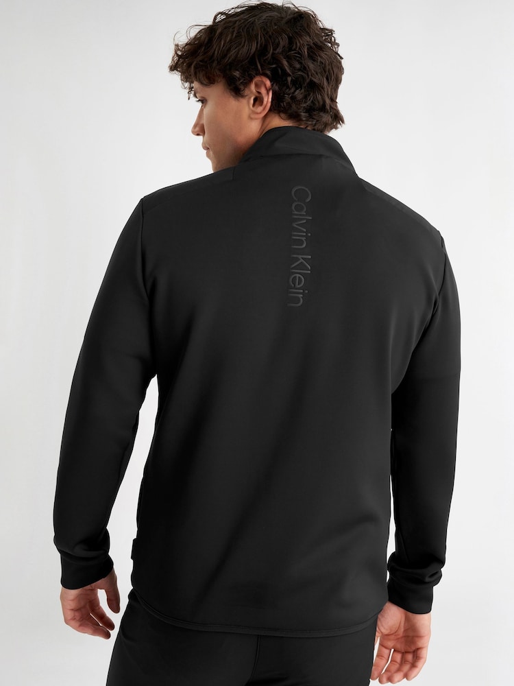 Calvin Klein Golf Houston Hybrid Half Zip Black Sweater - Image 2 of 9