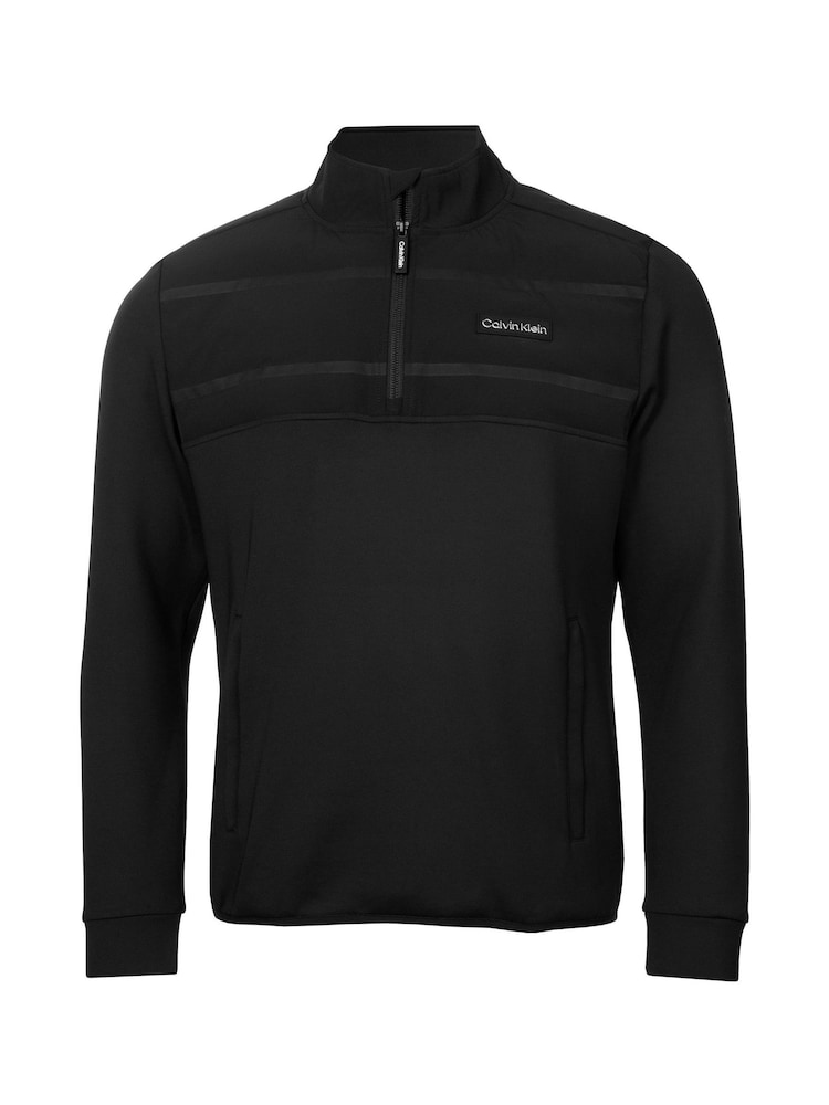 Buy Calvin Klein Golf Houston Hybrid Half Zip Black Sweater from