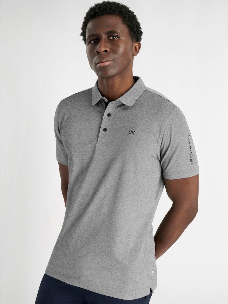 calvin klein grey dress shirt Golf Uni Short Sleeve Polo S Men C9952-BLKOXF-S MEMSALE25