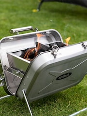 Outback Silver Portable Stainless Steel Charcoal BBQ - Image 3 of 9