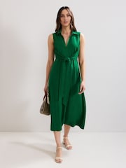 Phase Eight Green Becky Tie Dress - Image 1 of 7