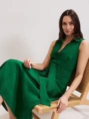 Phase Eight Green Becky Tie Dress - Image 5 of 7