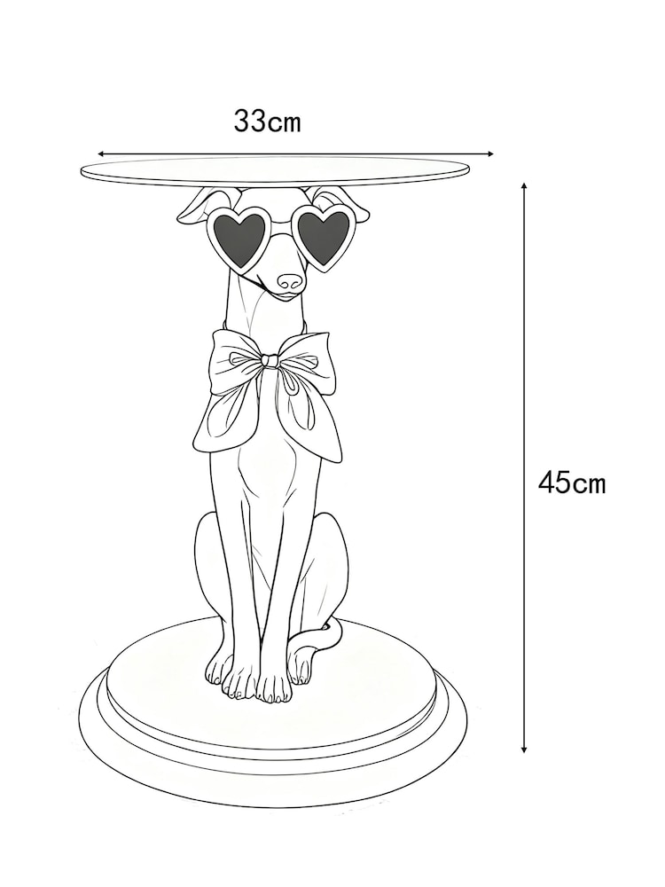 Gold Willamina Whippet Dog Side Table - Image 4 of 4 Gold Willamina Whippet Dog Side Table - Image 4 of 4