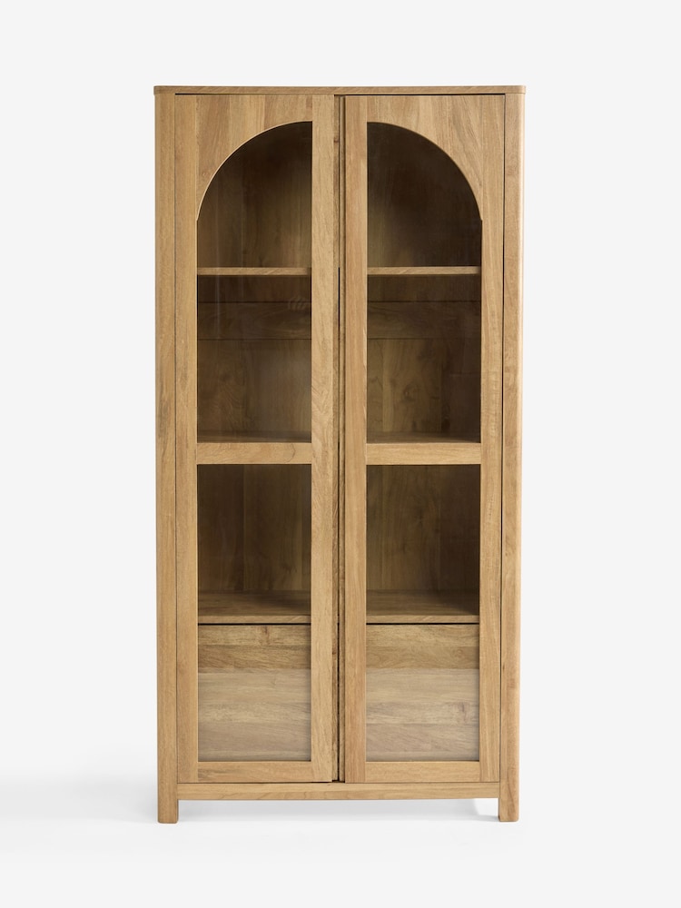 Mid Natural Arches Glazed Mango Effect Cabinet - Image 1 of 5