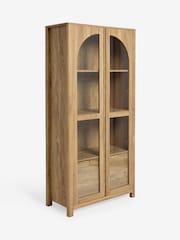 Mid Natural Arches Glazed Mango Effect Cabinet - Image 2 of 5