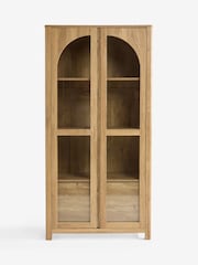 Mid Natural Arches Glazed Mango Effect Cabinet - Image 6 of 9