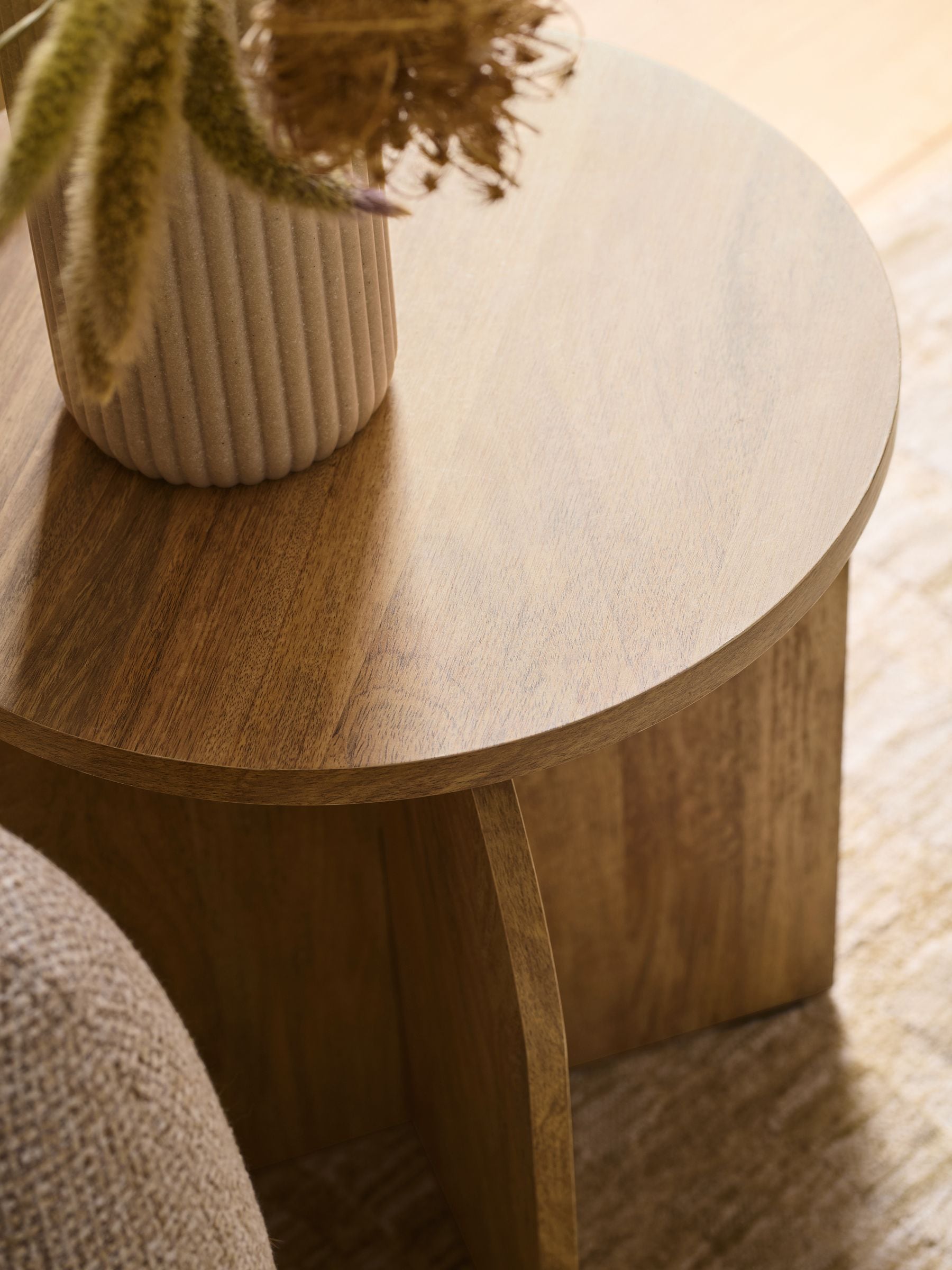 Buy Mid Natural Arches Mango Effect Side Table from the Next UK