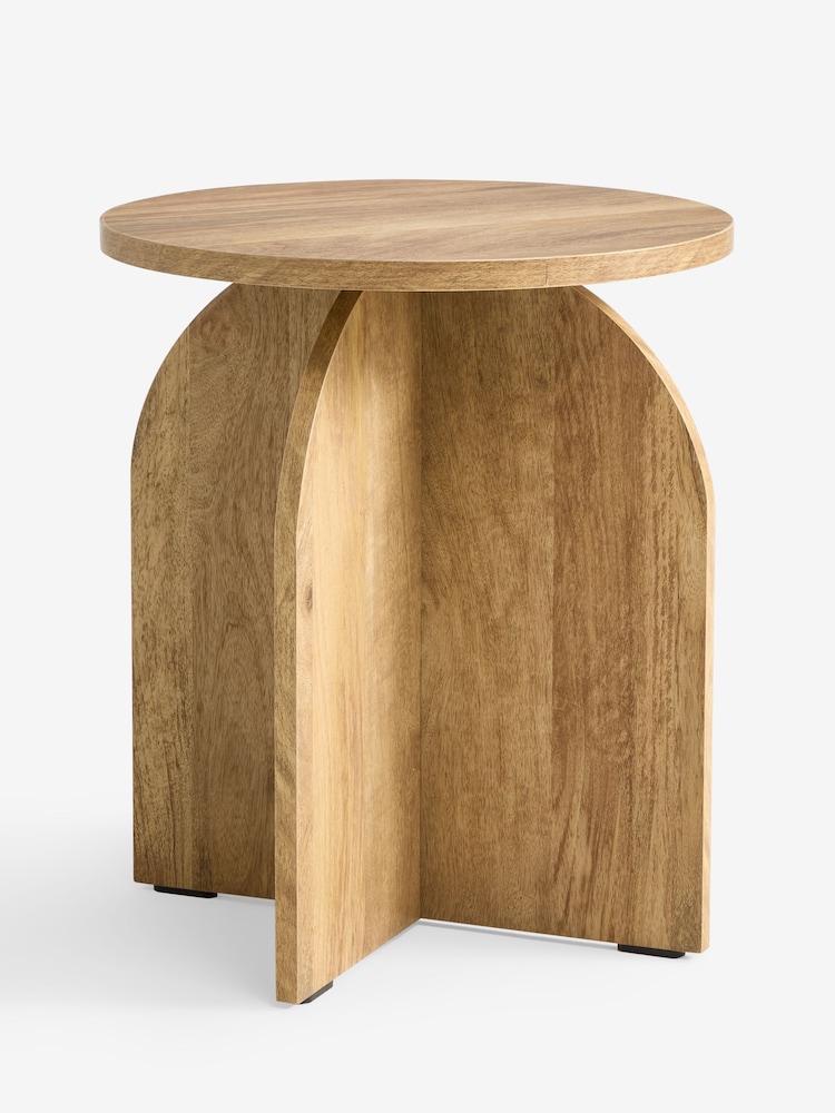 Natural Arches Mango Wood Effect Side Table - Image 5 of 5
