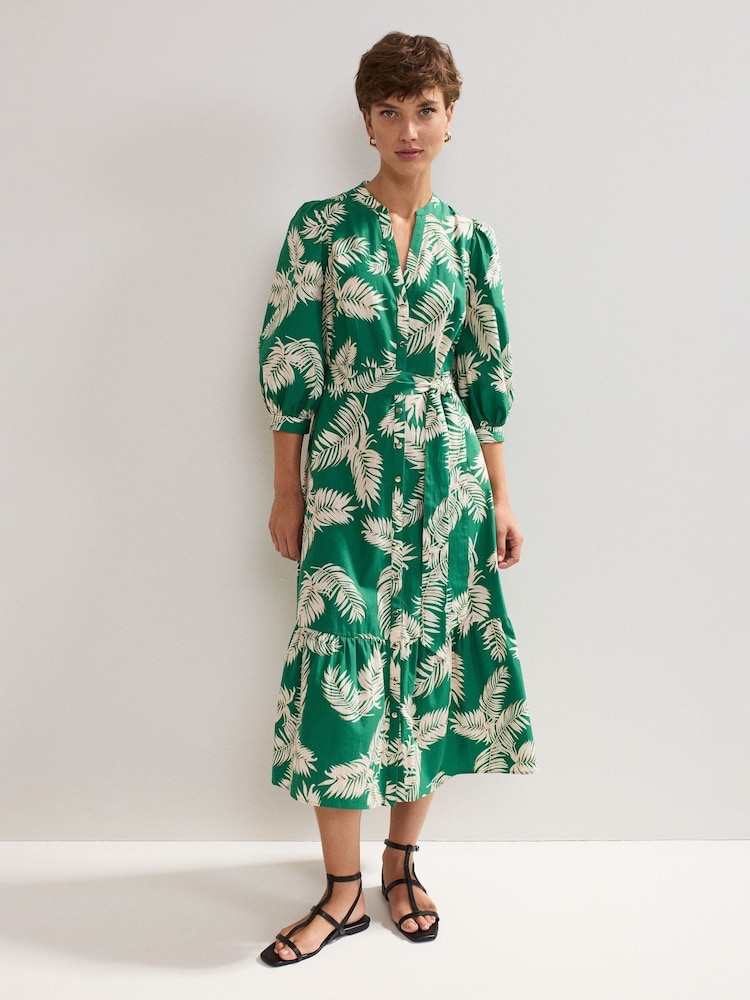 Phase Eight Green 100% Cotton Louisa Dress - Image 1 of 7