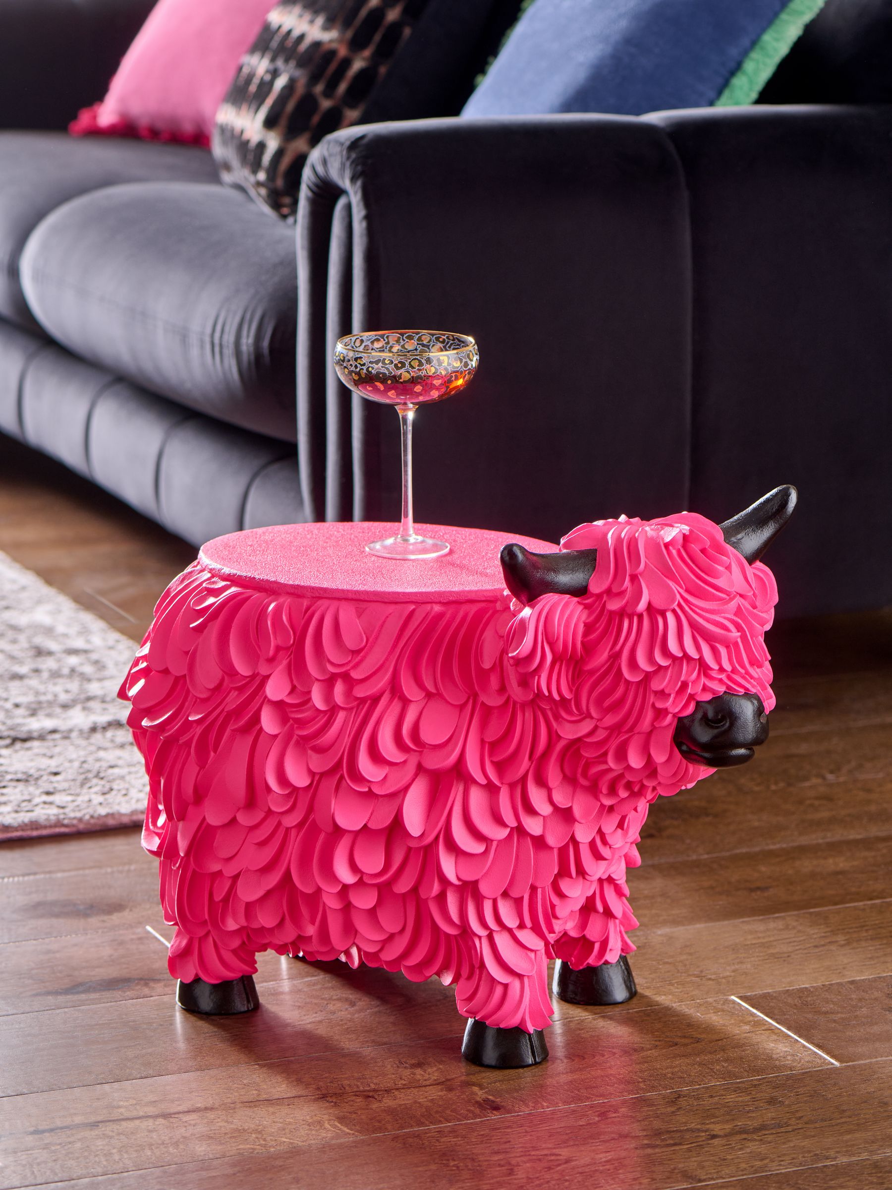 Buy Pink Hamish Resin Side Table Suitable For Outdoor Use from the