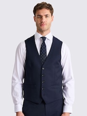 MOSS Blue Tailored Fit Ink Stretch Waistcoat - Image 1 of 3