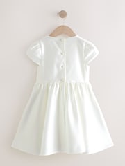 Ivory Girls Flower Bow Front Dress (3mths-10yrs) - Image 6 of 8