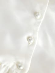 Ivory Girls Flower Bow Front Dress (3mths-10yrs) - Image 8 of 8