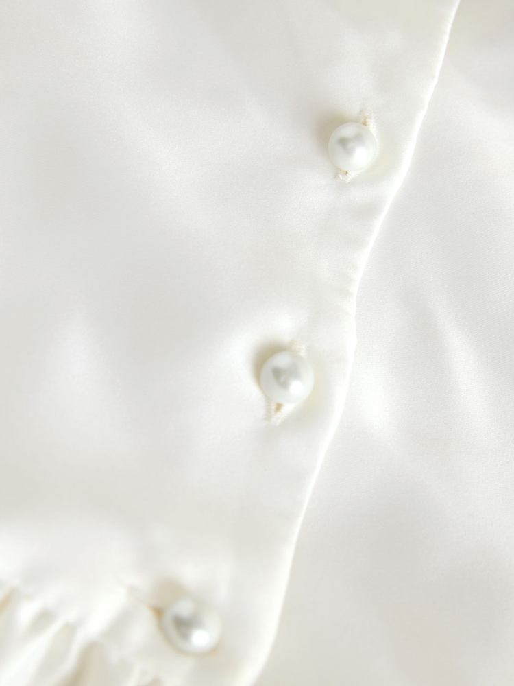 Ivory Girls Flower Bow Front Dress (3mths-10yrs) - Image 8 of 8