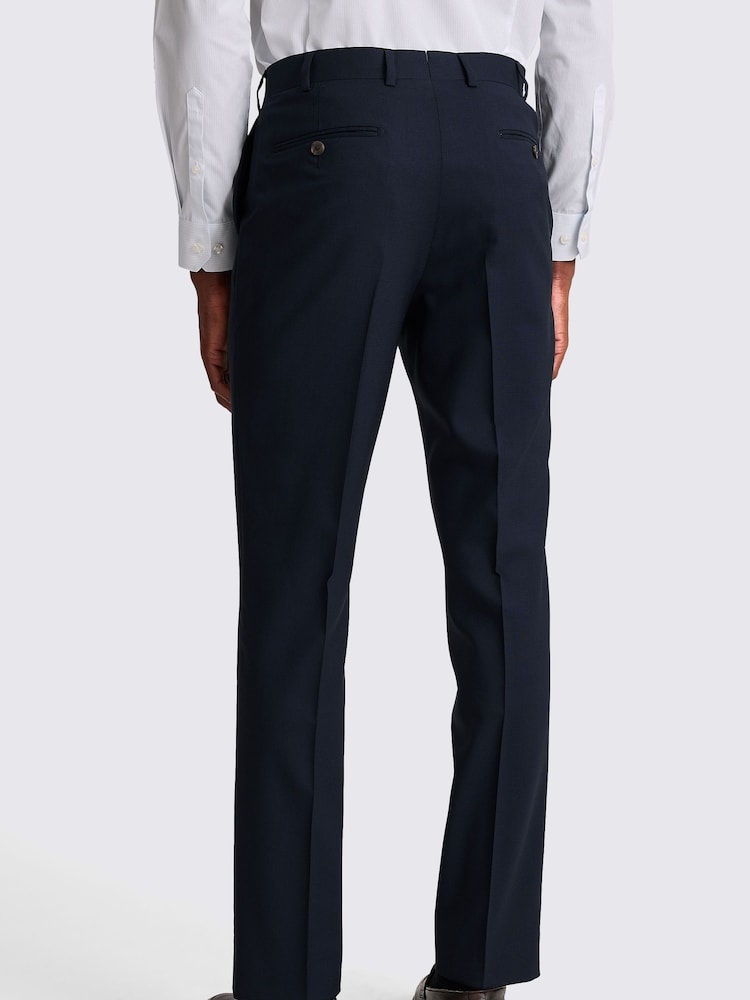 MOSS Blue Italian Tailored Fit Trousers - Image 2 of 3