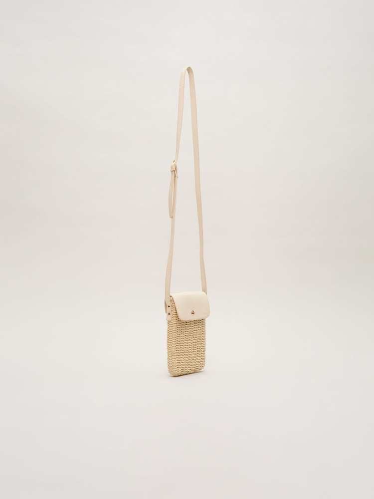 Phase Eight Natural Textured Phone Bag - Image 2 of 7 Phase Eight Natural Textured Phone Bag - Image 2 of 7