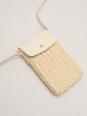 Phase Eight Natural Textured Phone Bag - Image 4 of 7