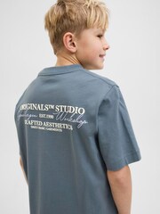 JACK & JONES Junior Short Sleeve Back Print 100% Cotton T-Shirt - Image 1 of 5