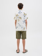 JACK & JONES Junior Green Chino Shorts - Image 3 of 5