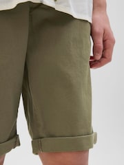 JACK & JONES Junior Green Chino Shorts - Image 4 of 5