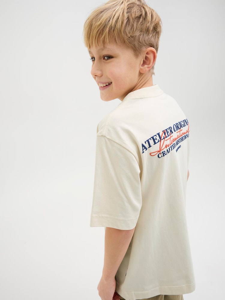 JACK & JONES Junior Short Sleeve Back Print 100% Cotton T-Shirt - Image 1 of 5