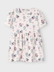 Name It White Heart Print Cap Sleeve Dress - Image 1 of 2