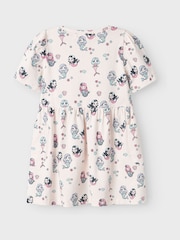 Name It White Heart Print Cap Sleeve Dress - Image 2 of 2