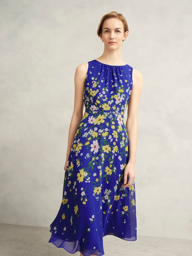 Hobbs Blue Petite Carly Dress - Image 1 of 4