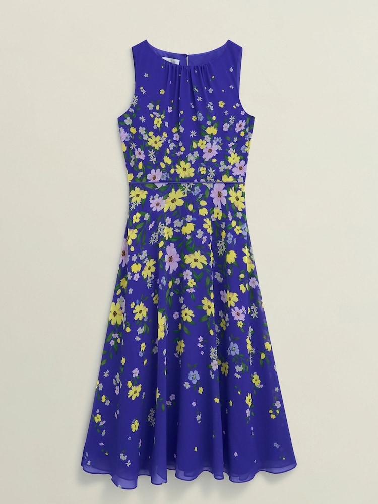 Hobbs Blue Petite Carly Dress - Image 4 of 4