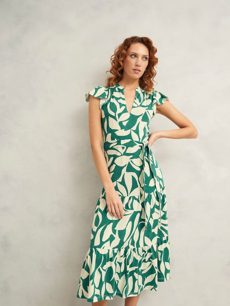 Hobbs Green Nadine Jersey Dress - Image 1 of 4