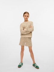 VERO MODA Printed Long Sleeved Cream T-Shirt - Imagen 2 de 5