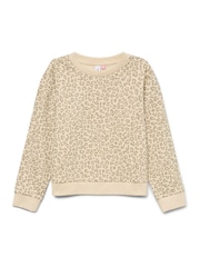 VERO MODA Printed Long Sleeved Cream T-Shirt - Imagen 4 de 5