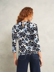 Hobbs Blue Julia Printed Top - Image 2 of 4