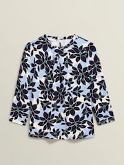 Hobbs Blue Julia Printed Top - Image 4 of 4