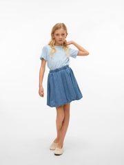 VERO MODA Blue All Over Print Short Sleeve T-Shirt - Image 3 of 5