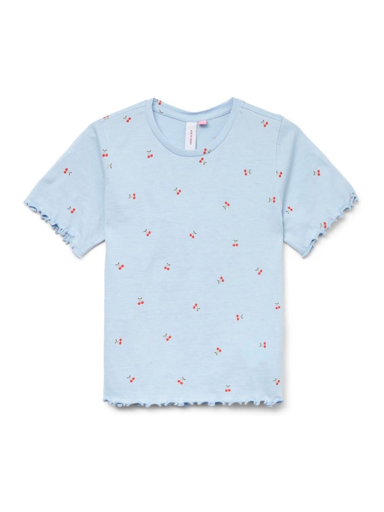 VERO MODA Blue All Over Print Short Sleeve T-Shirt - Image 4 of 5