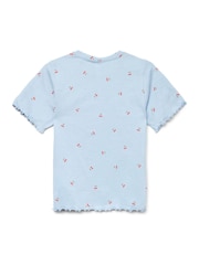 VERO MODA Blue All Over Print Short Sleeve T-Shirt - Image 5 of 5