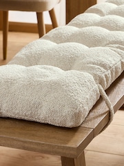 Casual Boucle Oyster Dining Bench Cushion - Image 2 of 3