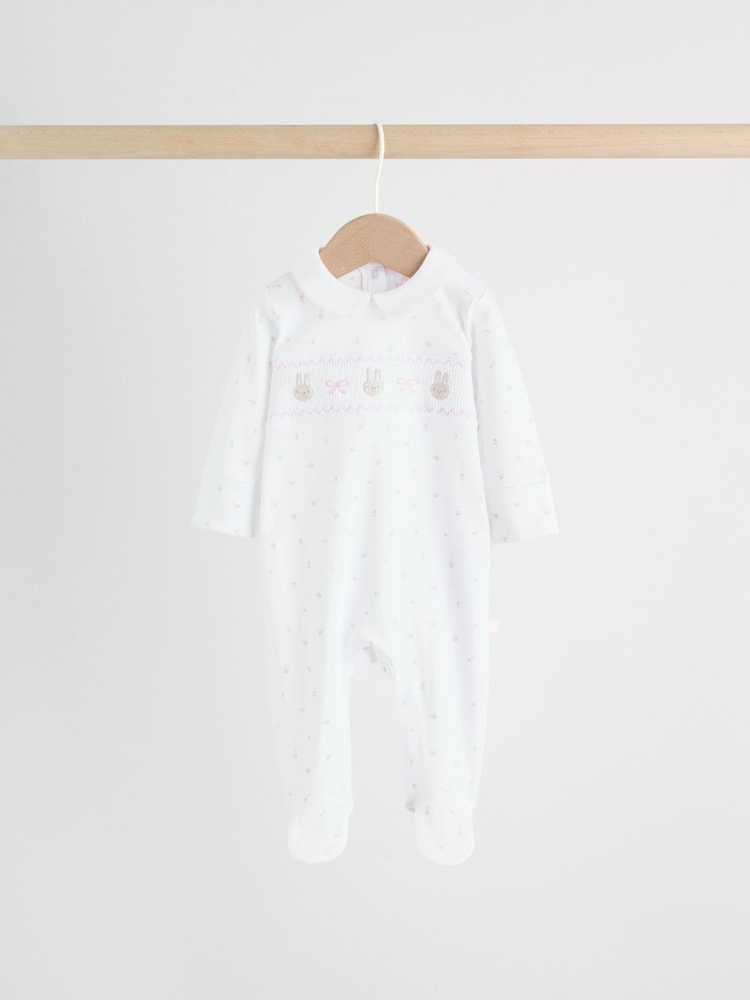 White/Pink Collar - عبوة 3 بذلات نوم للبيبي - صورة 2 من 16 White/Pink Collar - عبوة 3 بذلات نوم للبيبي - صورة 2 من 16