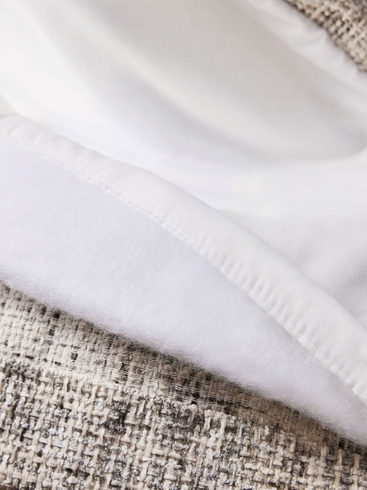 Grey Textured Chenille Super Thermal Eyelet Curtains - Image 8 of 8