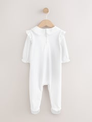 White Occasion Baby Sleepsuit (0-2yrs) - Image 2 of 7