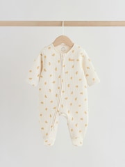 Yellow Quilted Baby Sleepsuits 2 Pack - Image 3 of 11